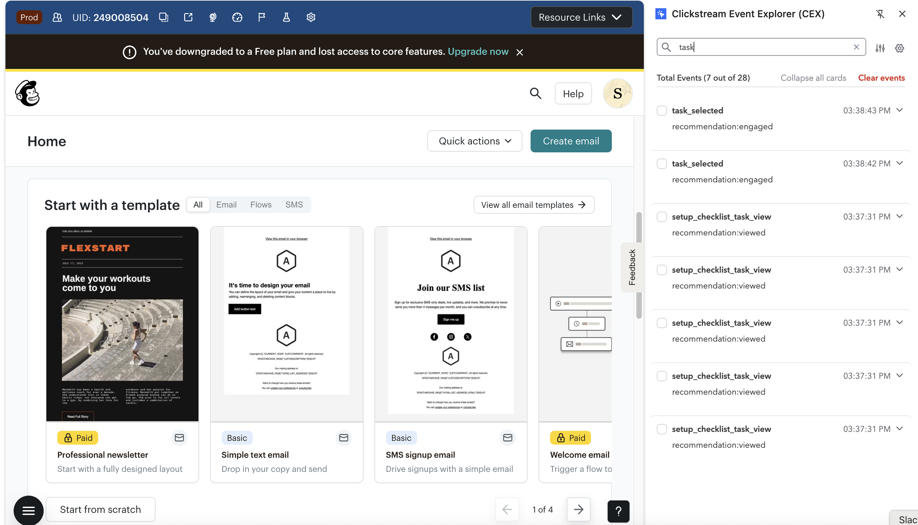 Filter panel with UI Action and Widget filters